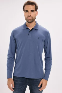 Jack & Jones Polo clásico manga larga Azul marino Hot