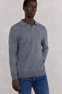 Pedro del Hierro Polo collar torzal liso Azul Discount