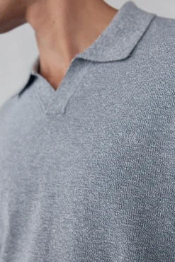 Pedro del Hierro Polo collar torzal liso Gris Hot