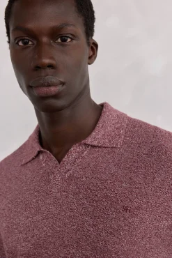 Pedro del Hierro Polo collar torzal liso Burdeos Outlet