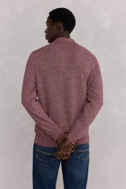 Pedro del Hierro Polo collar torzal liso Burdeos Outlet