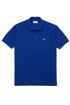 Lacoste Polo con bordado de cocodrilo pespunteado Azul marino Hot