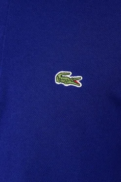 Lacoste Polo con bordado de cocodrilo pespunteado Azul marino Hot