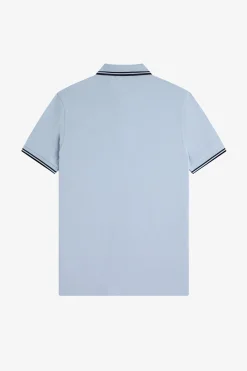 Fred Perry Polo de hombre de piqué de manga corta Azul Discount