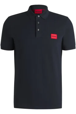 HUGO Polo de manga corta Azul marino Sale