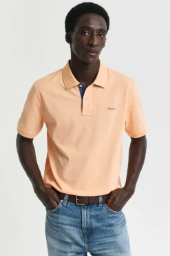 Gant Polo de piqué en contraste Naranja