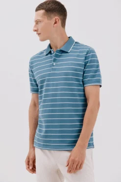 Cortefiel Polo de rayas Azul Discount