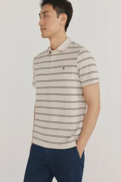 Pedro del Hierro Polo de rayas Beige New