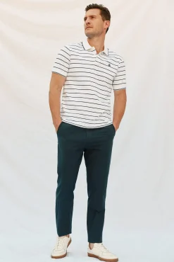 Cortefiel Polo de rayas Blanco Hot