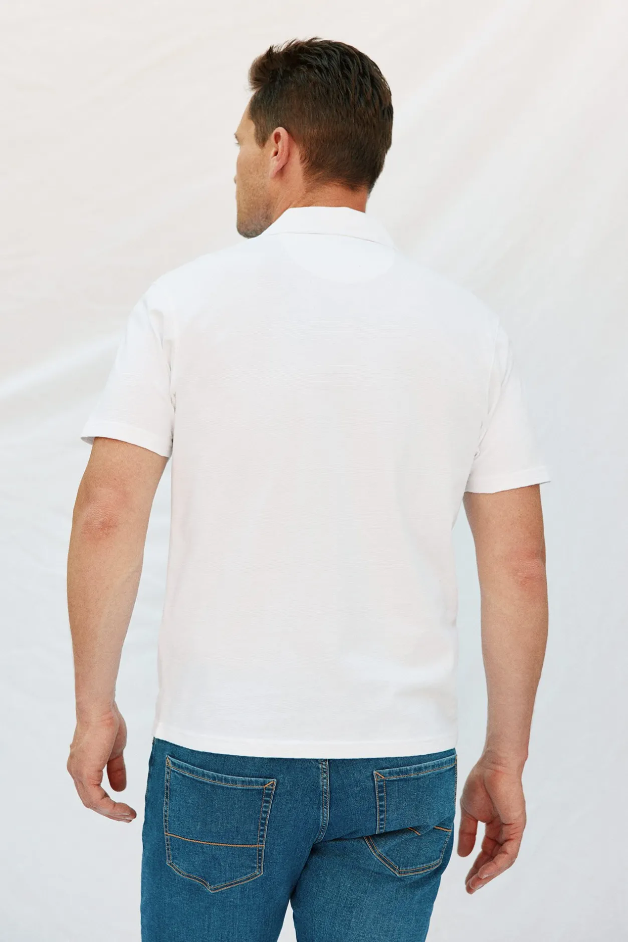 Cortefiel Polo estructura Blanco Discount