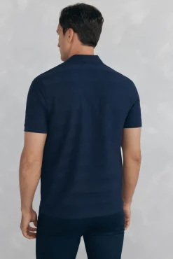 Pedro del Hierro Polo estructura jacquard Azul Discount