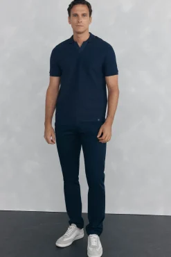 Pedro del Hierro Polo estructura jacquard Azul Discount