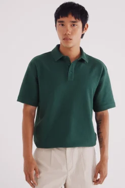 Springfield Polo estructura twill regular fit verde Sale