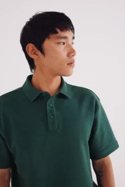 Springfield Polo estructura twill regular fit verde Sale