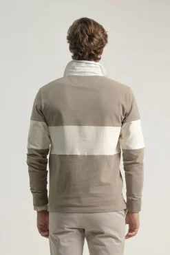 PuroEGO Polo franjas anchas contraste piedra Arena Hot