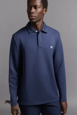 Pedro del Hierro Polo liso manga larga golf Azul Online