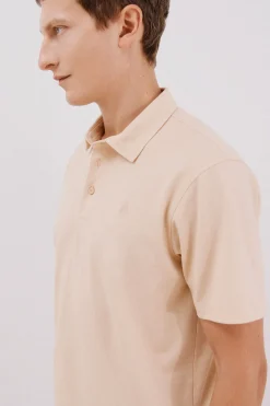 Cortefiel Polo liso piqué Beige Best