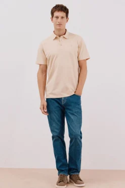 Cortefiel Polo liso piqué Beige Best