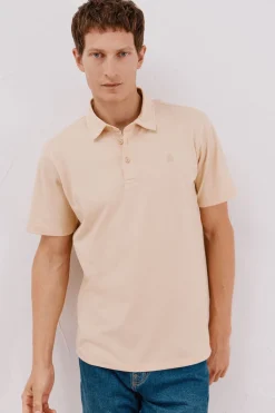 Cortefiel Polo liso piqué Beige Best