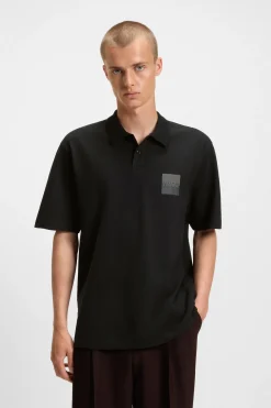 HUGO Polo manga corta Negro Discount