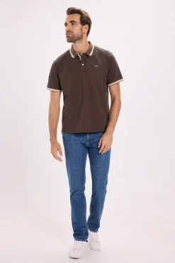 Jack & Jones Polo manga corta Marr&oacute;n New
