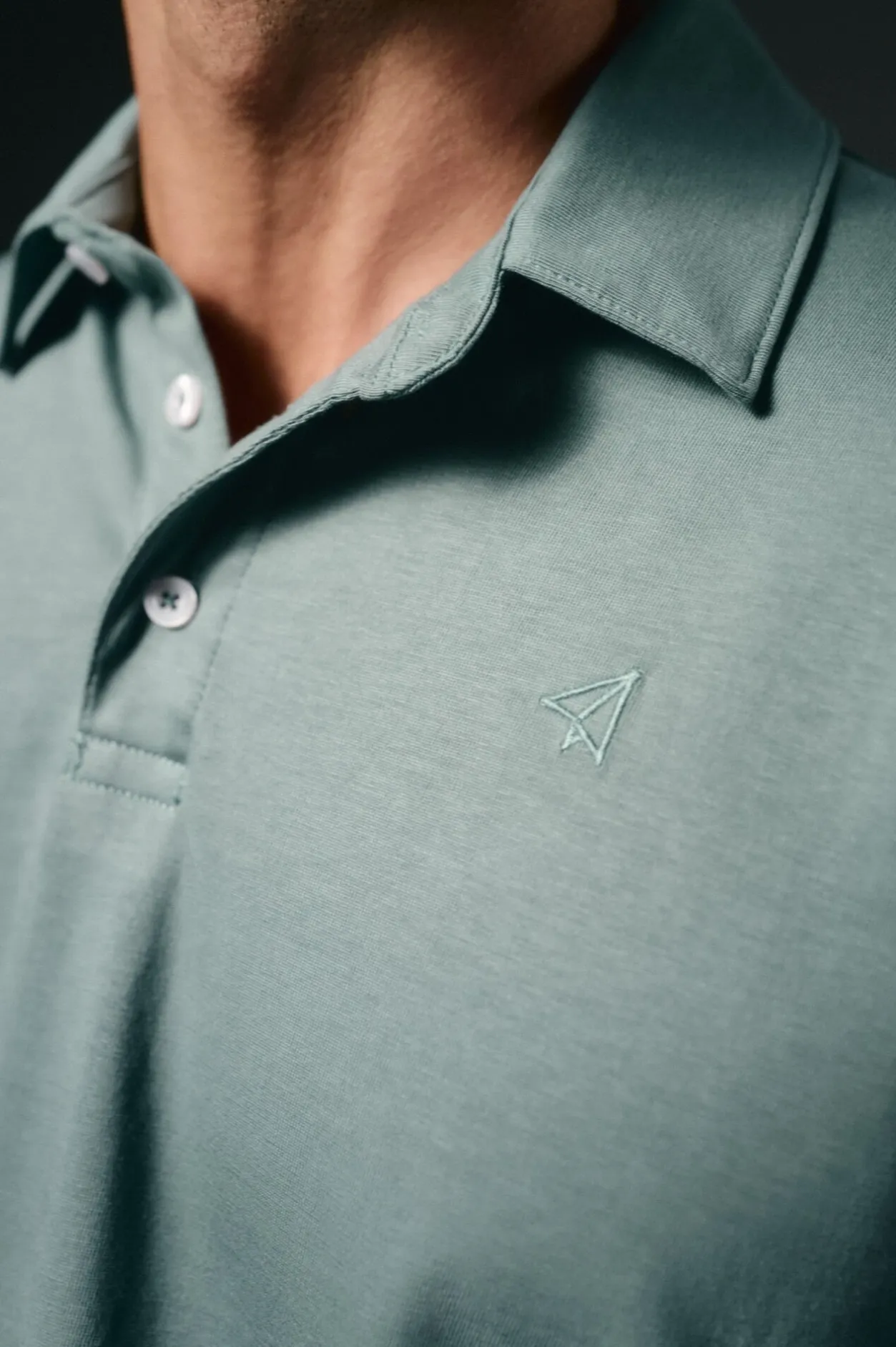 OOTO Polo manga larga Turquesa