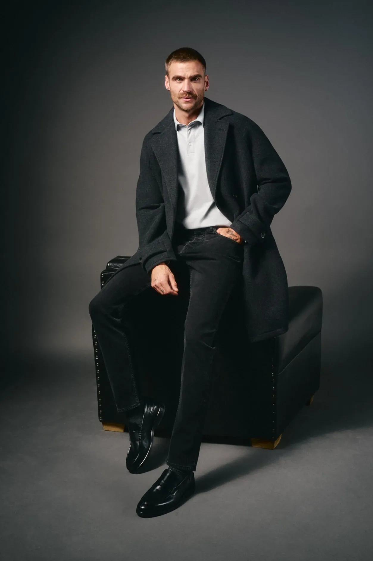 OOTO Polo manga larga Gris Hot