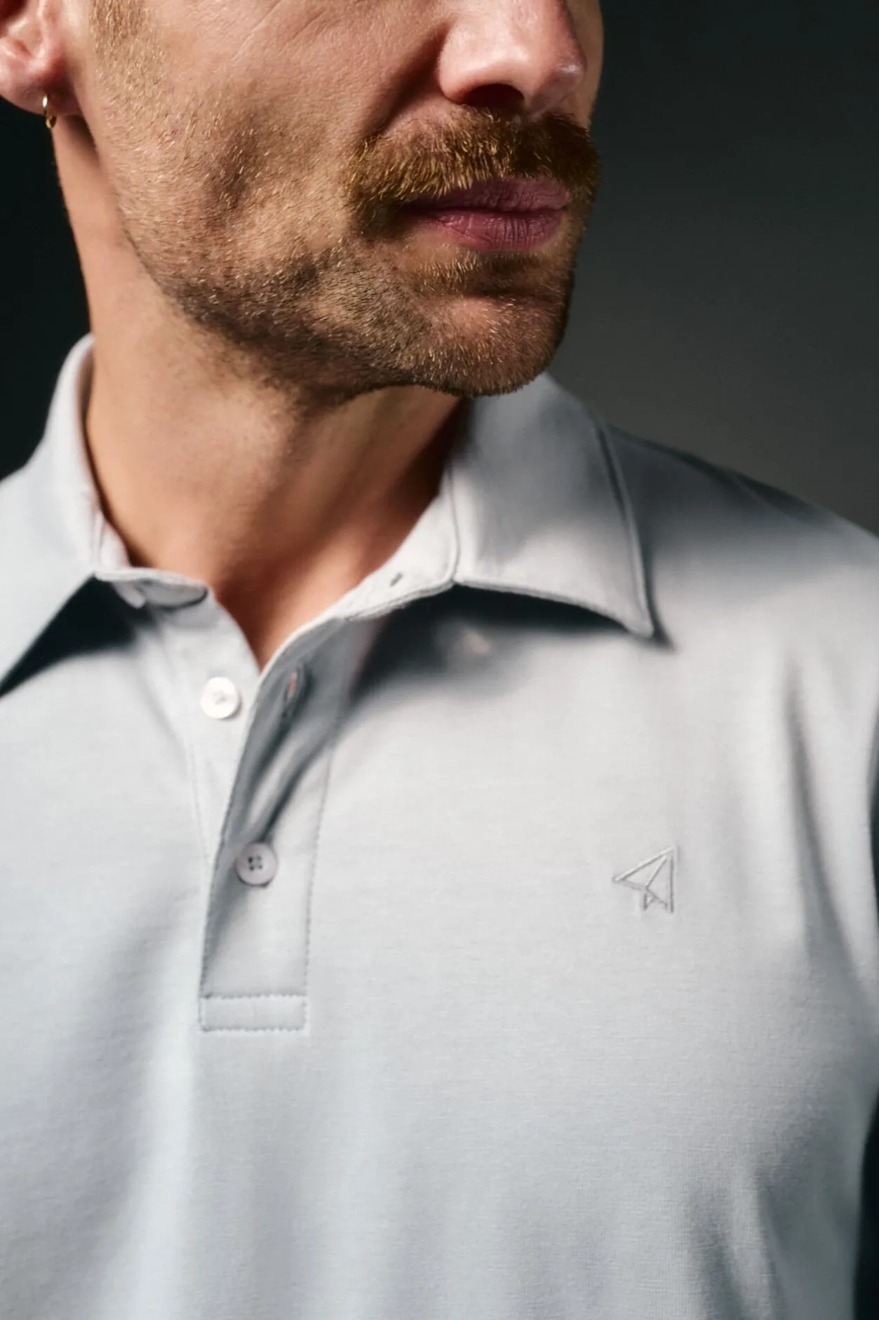 OOTO Polo manga larga Gris Hot