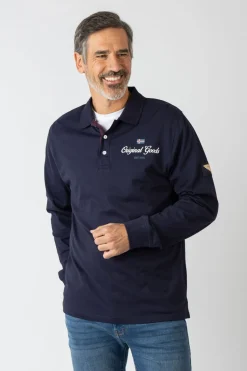 Privata Polo manga larga Azul marino Sale