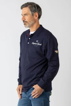 Privata Polo manga larga Azul marino Sale