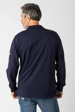 Privata Polo manga larga Azul marino Sale