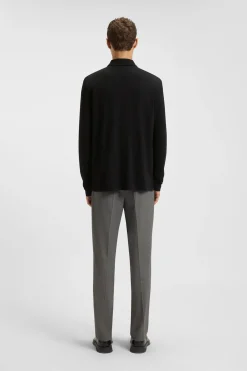 HUGO Polo manga larga Negro Hot