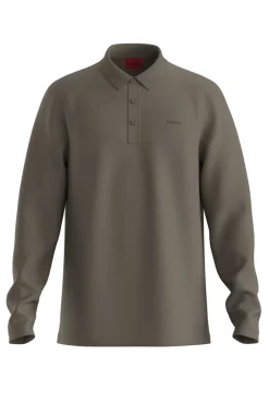 HUGO Polo manga larga Kaki Sale