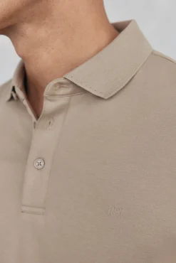 Pedro del Hierro Polo mercerizado manga larga Beige Sale