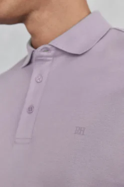 Pedro del Hierro Polo mercerizado manga larga Morado New