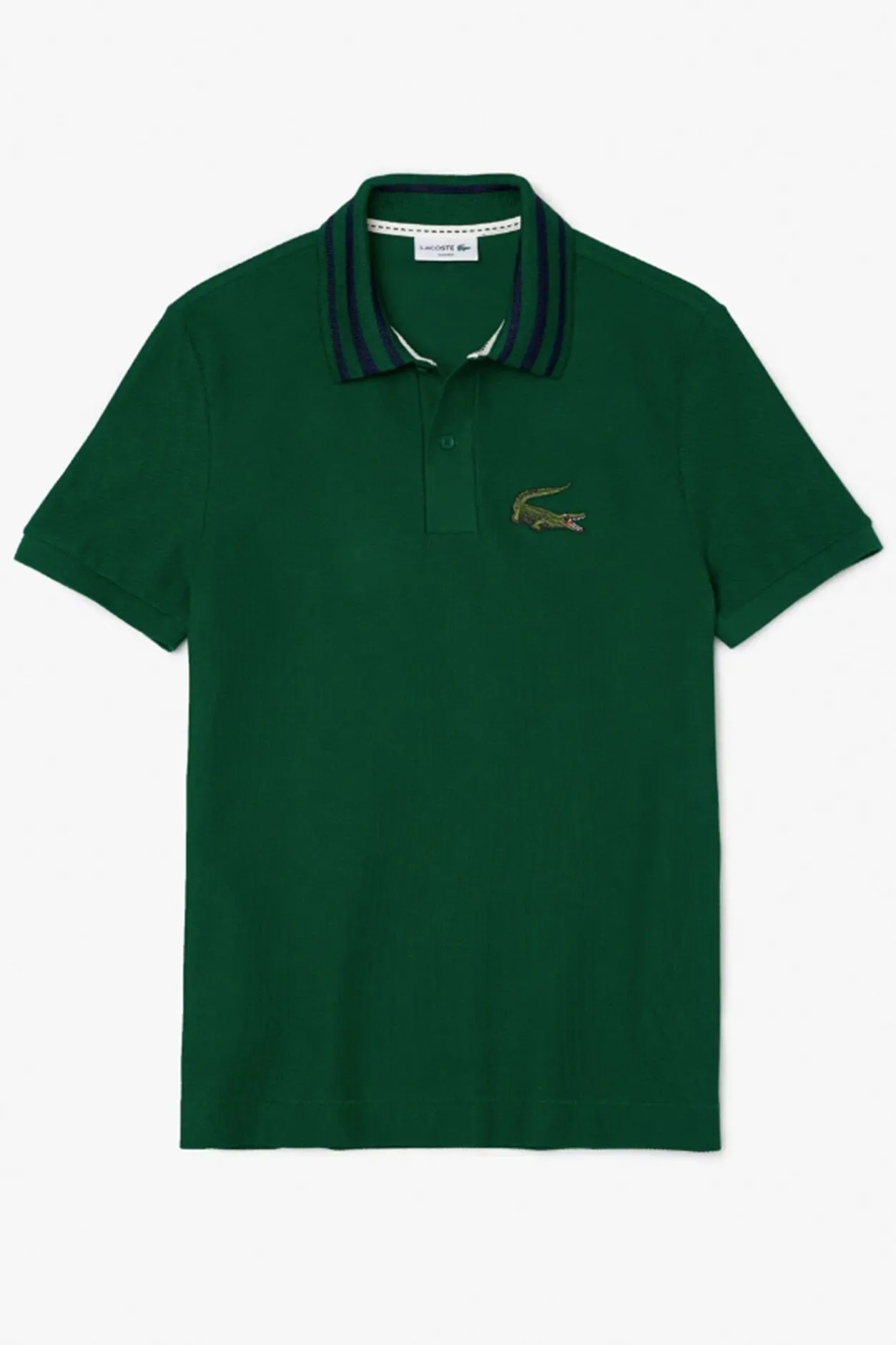 Lacoste Polo oversize con estampado de cocodrilo Verde Clearance