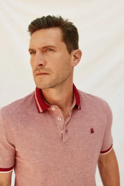 Cortefiel Polo oxford Rojo Discount