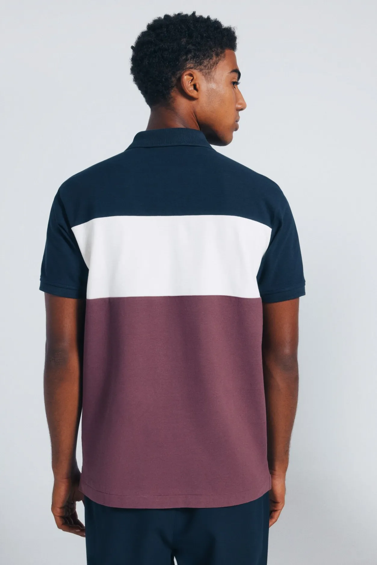 Springfield Polo piqué bloques color regular fit azul Best