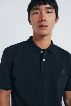 Springfield Polo piqué básico regular fit negro Best