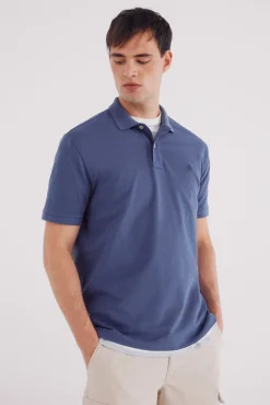 Springfield Polo piqué básico regular fit azul Hot