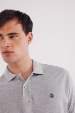 Springfield Polo piqué básico regular fit gris Outlet