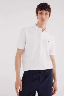 Springfield Polo piqué básico regular fit blanco