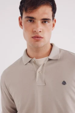 Springfield Polo piqué básico regular fit nude Outlet