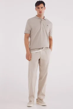 Springfield Polo piqué básico regular fit nude Outlet