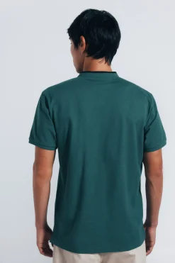 Springfield Polo piqué cuello mao slim fit verde Sale