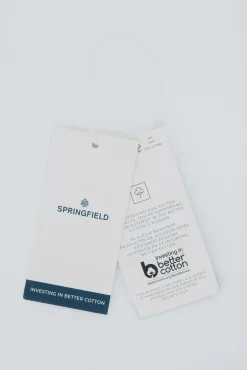 Springfield Polo piqué cuello mao slim fit azul