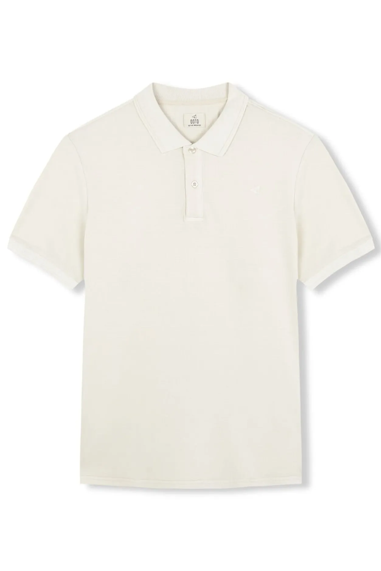 OOTO Polo piqué lavado bordado avión Beige
