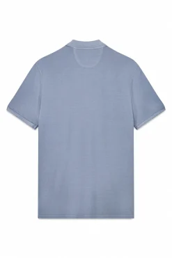 OOTO Polo piqué lavado bordado avión Azul Hot