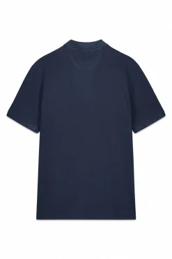 OOTO Polo piqué lavado bordado avión Azul oscuro Hot