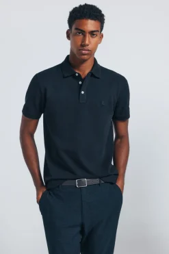 Springfield Polo piqué slim fit negro Sale